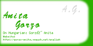 anita gorzo business card